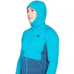 ME-006929_Durian_Hooded_Womens_Jacket_ME-01645_Topaz_Majolica_Blue_Hood_Up_Angle-0360 - Medium